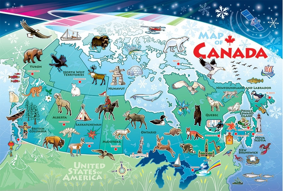 Canada Map 35pc Tray Puzzle image 0